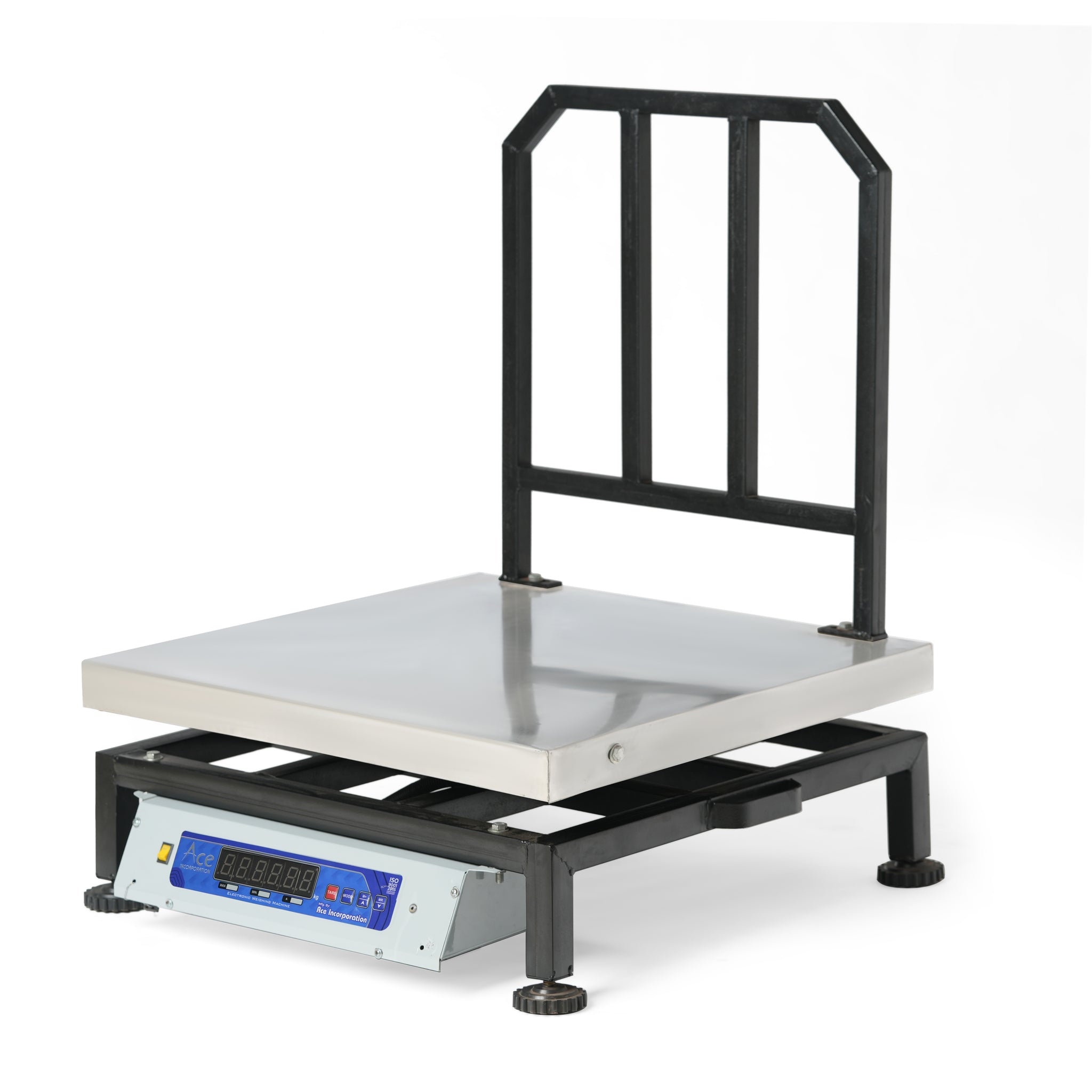 Digital Electronic Weighing Scale Weight Machine for Shop, Commercial and Industrial use Capacity 120 kg Accuracy 10 g ( Ss Platform) Chargeable with Front Back Double Display, (400*400) mm