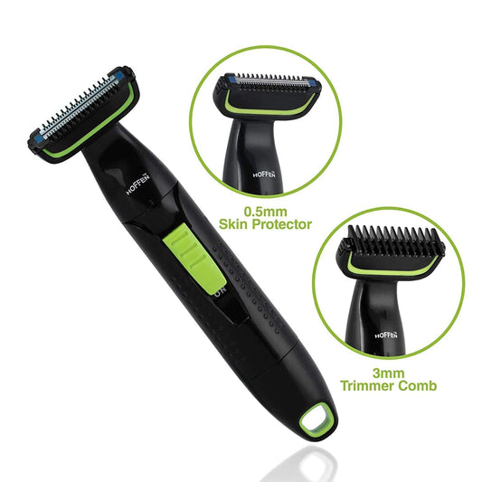 Hoffen Showerproof Cordless Body Groomer for Men -Black