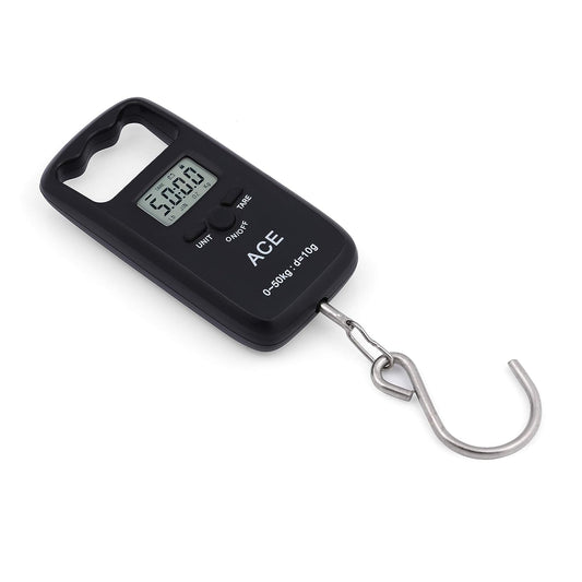 Hoffen Digital Electronic LCD Black Luggage Hanging Weighing Scale Weight Machine (Hook)